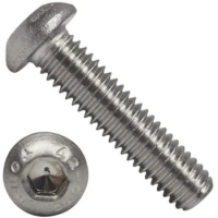 Винт с полукруглой головкой и внутренним шестигранником М4х60 DIN 7380 нержавеющая сталь А2